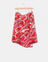 Esprit  -  Falda estampada con cierre cruzado